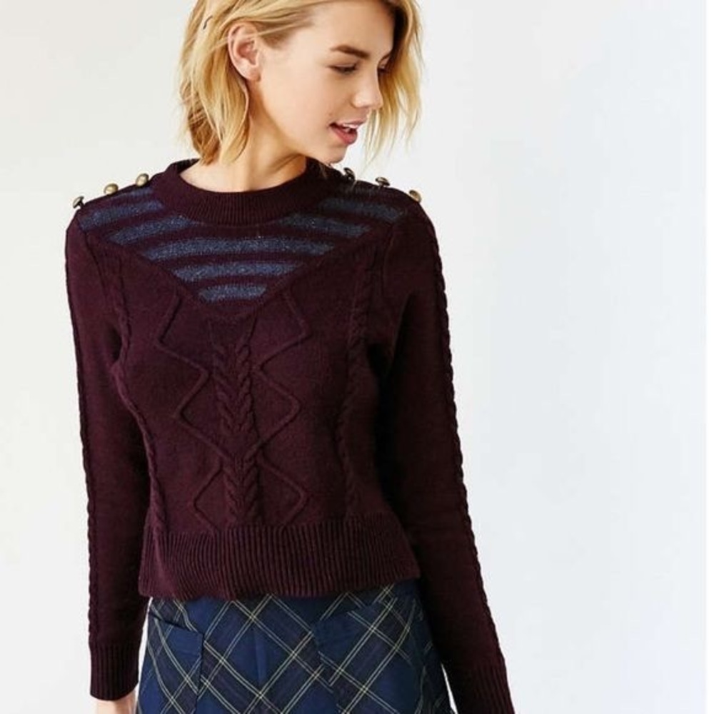 alice x UO maroon sweater